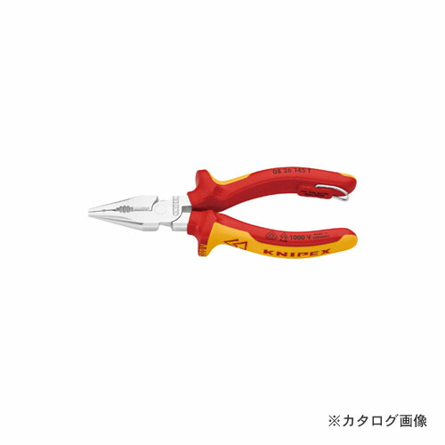 クニペックス KNIPEX 0826-145TBK 不成立ニードルノーズペンチ 落防 BK