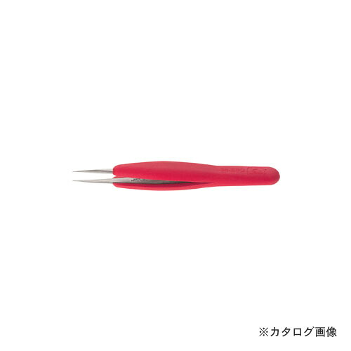 デュモント DUMONT 0304-3CSAESD-ET1ESD ピンセット 赤 TYPE 3C｜工具屋「まいど！」