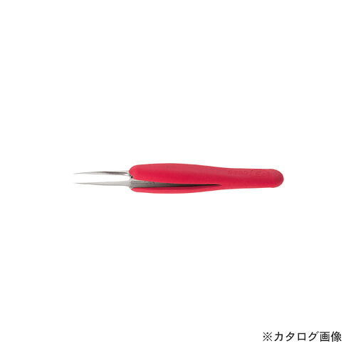 デュモント DUMONT 0304-5SAESD-ET1 ESD ピンセット 赤 TYPE 5