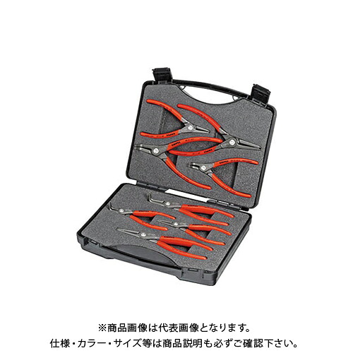 クニペックス KNIPEX 002125 精密スナップリングプライヤーセット(8本組) 002125｜工具屋「まいど！」