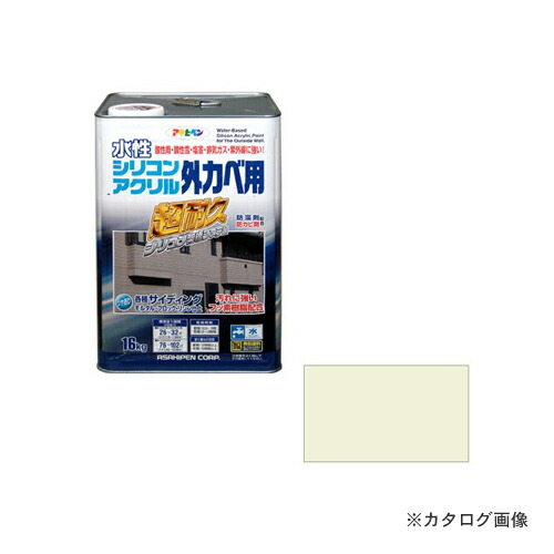 アサヒペン AP水性シリコンアクリル外かべ用 16KG ミルキーホワイト 18,390円