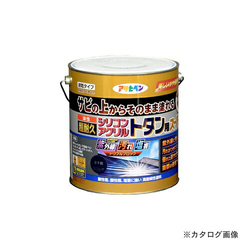 アサヒペン AP 油性超耐久シリコンアクリルトタン用 3kg (なす紺)