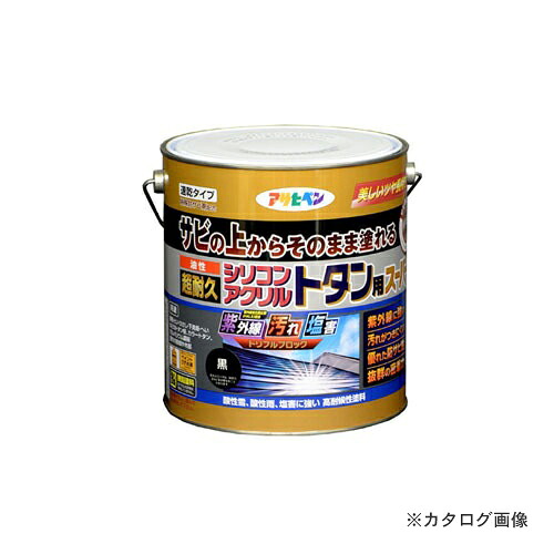 アサヒペン AP 油性超耐久シリコンアクリルトタン用 3kg (黒)