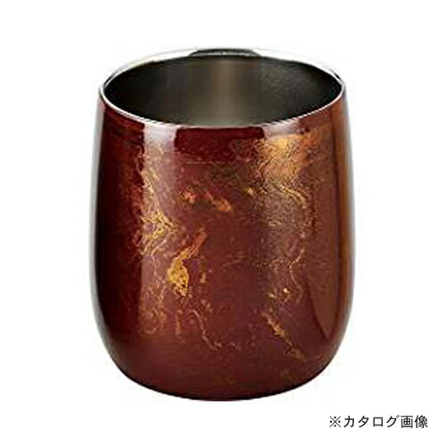 アサヒ 食楽工房 漆磨 ２重構造ロックカップダルマ（赤漆流し） SCW-D502