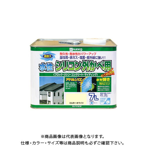 カンペハピオ 水性シリコン外かべ用 ミルキーホワイト 7L 00427650511070｜工具屋「まいど！」