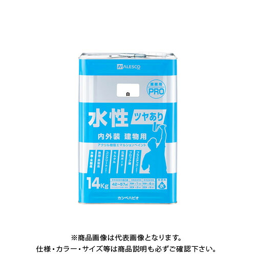 カンペハピオ 水性ツヤあり建物用PRO 白 14K 00447650013140