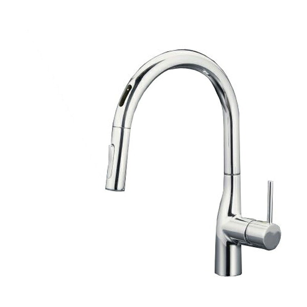 KVK 流し台用 シングルレバー式シャワー付混合栓 センサー付 撥水 電池式|工具屋「まいど!」