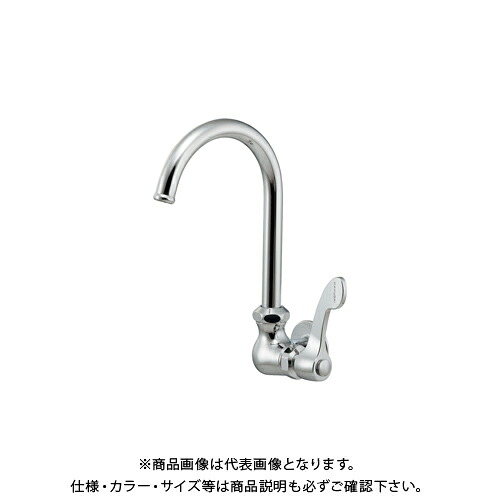 カクダイ KAKUDAI 708-007-13QR 厨房用横形スワン水栓 708-007-13QR