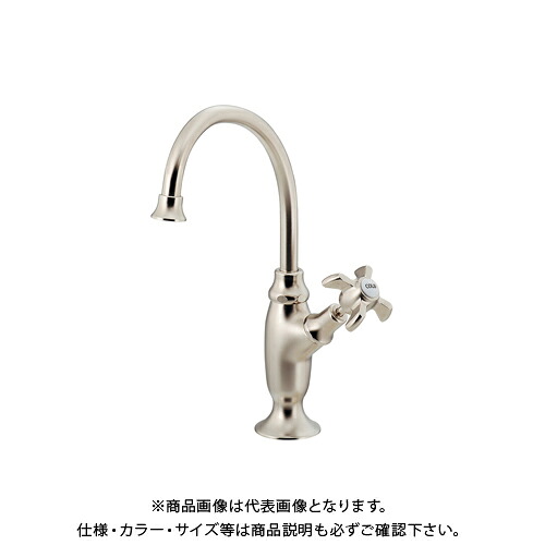 カクダイ KAKUDAI 700-820-N 立形スワン水栓 ニッケルメッキ 700-820-N