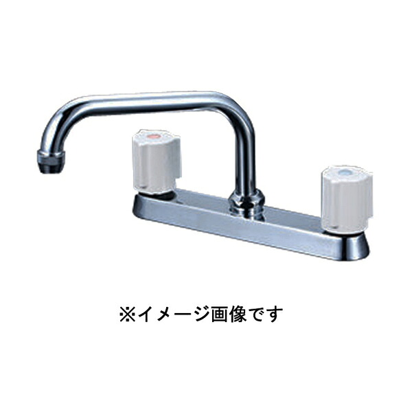 KVK ハンドル混合栓 (取付ピッチ204mm) 240mmパイプ付 KM8GNR2