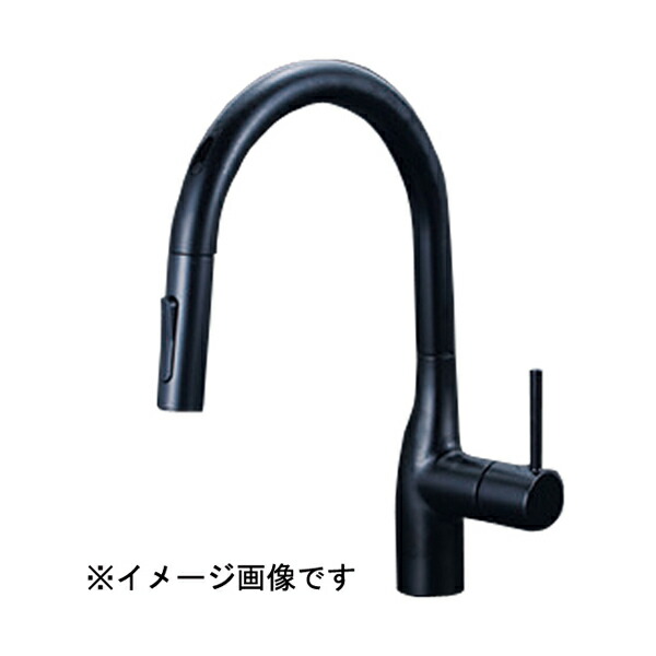 KVK シングルシャワー付雑ぜ合わせる栓 (検出器付) (e生き肝) 引っ敷き黒いこと KM6071ECM5