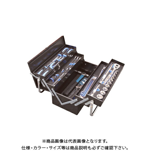 シグネット SIGNET 54007 メカニックツールセット両開き トレイ付 12.7SQ 54007｜工具屋「まいど！」