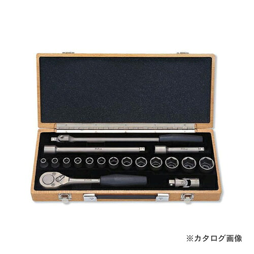 コーケン ko-ken TI4261M 18ヶ組 6角ソケットウッドケースセット