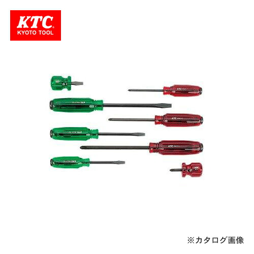 KTC 樹脂柄ドライバセット 貫通タイプ(8本組) PMD18｜工具屋「まいど！」