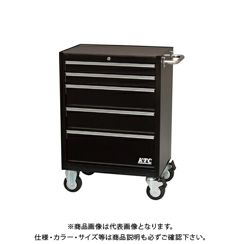 【欠品中納期宙ぶらりん】【貨物輸送別途】【直送品】KTC 巻き押し入れ(5段5抽き出し) 黒いこと 680×460×975 SKX3805BK