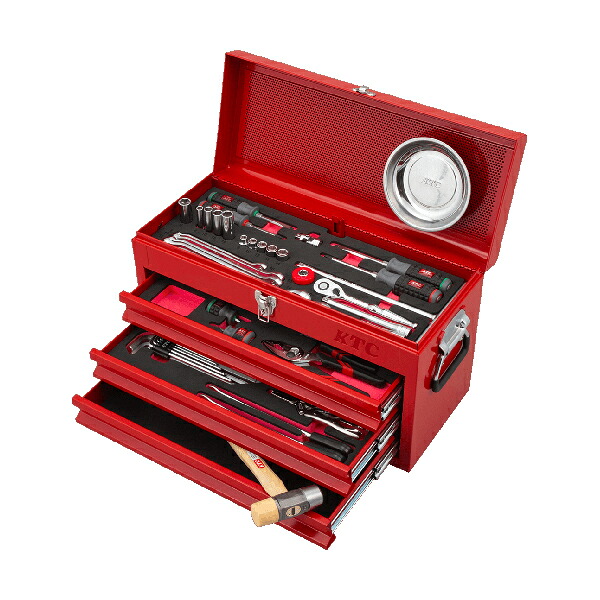 【貨物輸送別途】【直送品】KTC 9.5sq. 自動二輪車物の具書き割り [51点] SK3511XRMC