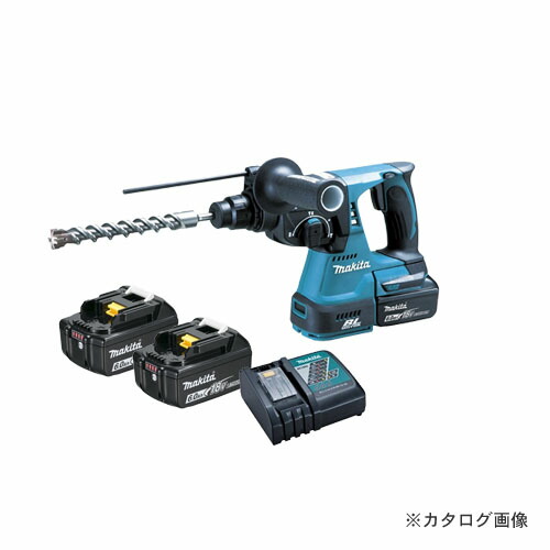 マキタ Makita 18V 6.0Ah 24粍申し受ける式ハンマドリル (バッテリ×2・申し受ける器・容れもの付) 青 HR244DRGX