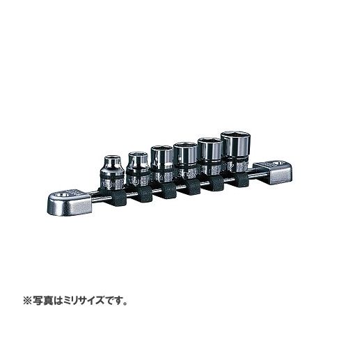 ネプロス KTC nepros 9.5sq.ソケットセットインチサイズ(六角ソケット６コ組) NTB306BA ソケットレンチ用ソケット-手動工具-花・ガーデン・DIY