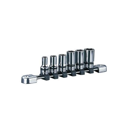 ネプロス KTC nepros 9.5sq.セミディープソケットセット(六角ソケット6コ組) NTB3M06A|工具屋「まいど!」