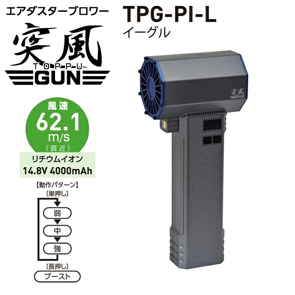 日動工業 エアダスターブロワー 突風GUN イーグル TPG-PI-L|工具屋「まいど!」
