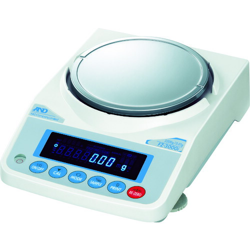 【貨物輸送別途】【直送品】A\u0026D 目盛り調整用重し内蔵汎用天びん FZ3000i 原則として目盛り調整付 FZ3000I-JA-00A00
