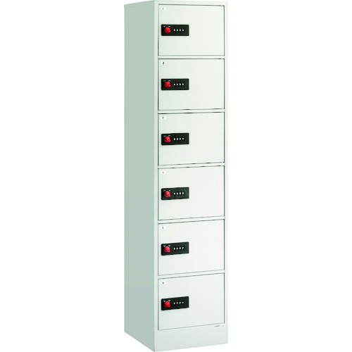 【送料別途】【直送品】エーコー 1列6段ロッカー LK-406Wホワイト LK-406W