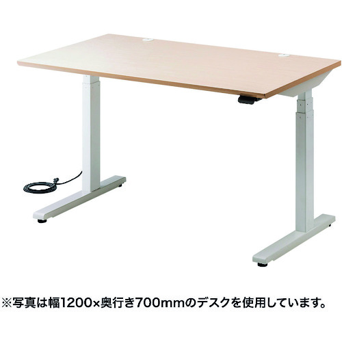 【送料別途】【直送品】SANWA 電動上下昇降デスク 1200×700×630~1280 天板色薄い木目 ERD-M12070LM|工具屋「まいど!」
