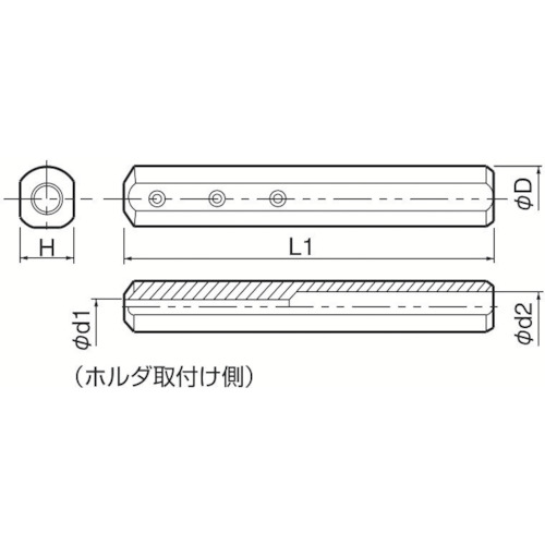 京セラ ボーリングバー用捩り SH SH0716-100 花・ガーデン・DIY-DIY・工具-その他