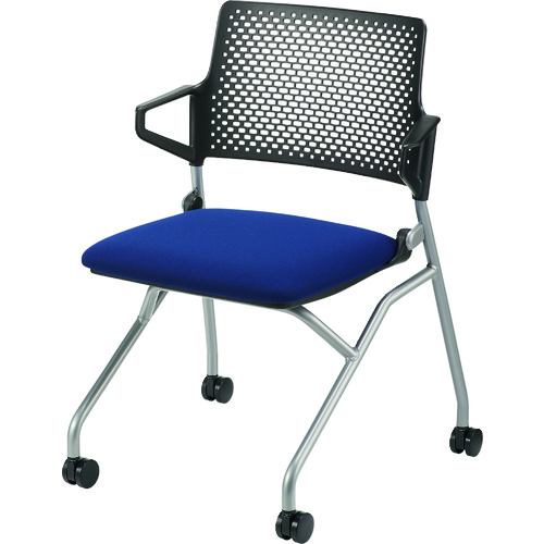 【送料別途】【直送品】ウチダ ミーティングチェアFM-345 BS ダークブルー 6-113-1105｜工具屋「まいど！」