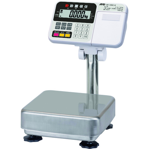 【送料別途】【直送品】A&D 検定付き防塵・防水台はかり HV-15KC-K 3区検定品 HV-15KC-K
