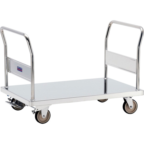 【送料別途】【直送品】テックサス フットブレーキ付 ステンレス台車 SUSφ125ウレタン車 NW-9060DWH-FB 194,047円