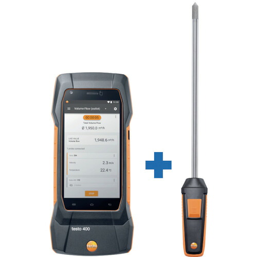 【送料別途】【直送品】テストー testo400 + 180℃ 高温用温湿度プローブ TD20-400-16
