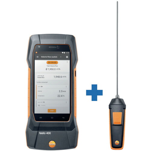 【貨物輸送別途】【直送品】テストー testo400 + Pt100 高正確性気温プローブ TD20-400-12