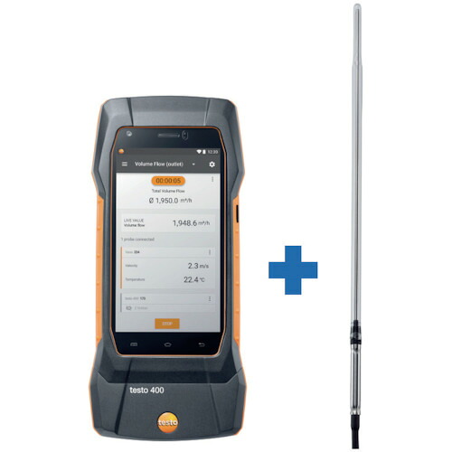 【貨物輸送別途】【直送品】テストー testo400 + Pt100 硝子覆いかぶせる科学研究所用気温プローブ TD20-400-14