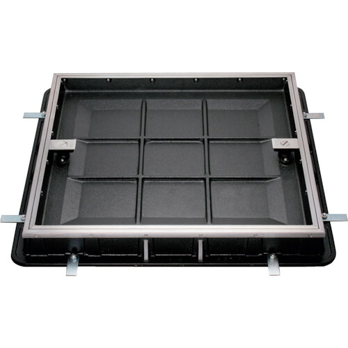【送料別途】【直送品】カネソウ カラー舗装用鉄蓋(化粧用鉄蓋) 簡易密閉形 ステンレス目地 タイル用 充填深さ40mm MKSS-6-4555-HANDORUNASHI