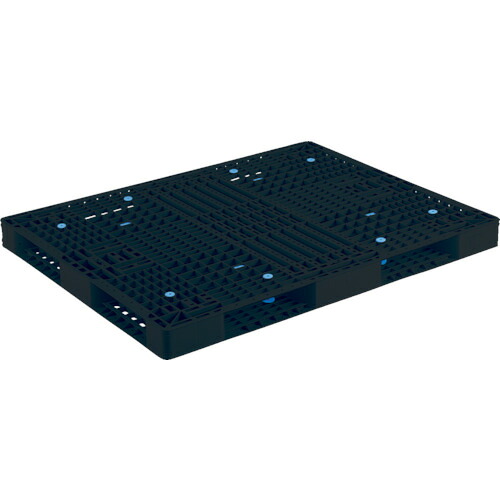 【送料別途】【直送品】サンコー リサイクルプラスチックパレット 816352 R4-1114-6黒 SK-R4-1114-6-BK