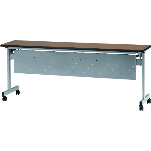 【送料別途】【直送品】TOKIO 天板跳上式スタックテーブル(パネル付) 1800×600mm 天板色:チーク HSN-1860P-T