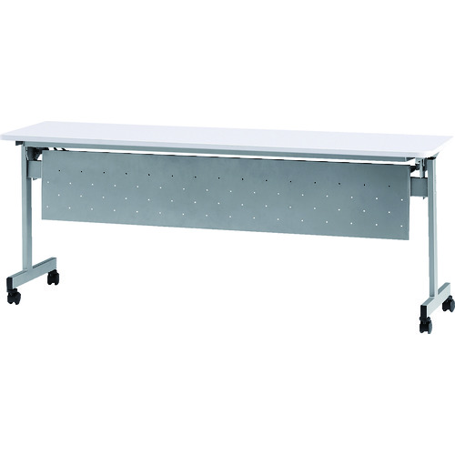 【送料別途】【直送品】TOKIO 天板跳上式スタックテーブル(パネル付) 1800×600mm 天板色:ホワイト HSN-1860P-W