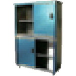【送料別途】【直送品】アズマ 上下二段式ステンレス保管庫 1200×450×1800 ACS-1200K