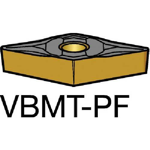 SANDVIK コロターン107 旋削用ポジチップ(120) 1525 10個 VBMT 11 03 02-PF:1525 19,481円