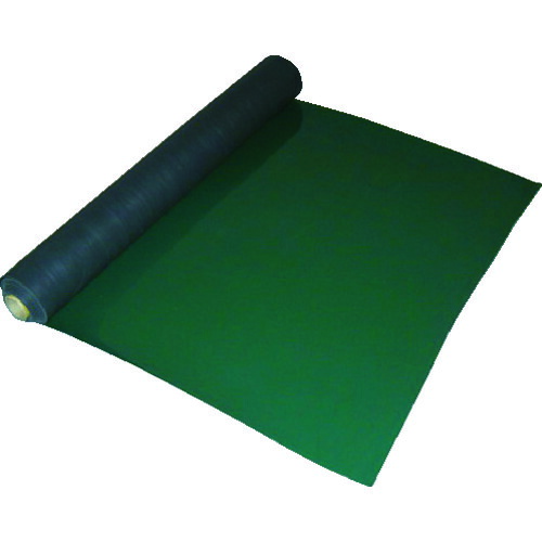 【送料別途】【直送品】ワニ印 塩ビ養生マット 平マット グリーン 1.5mm厚×915mm×20m巻 003023