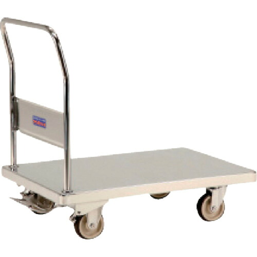 【送料別途】【直送品】テックサス フットブレーキ付 ステンレス台車 SUSφ150ウレタン車 NW-1275D-FB