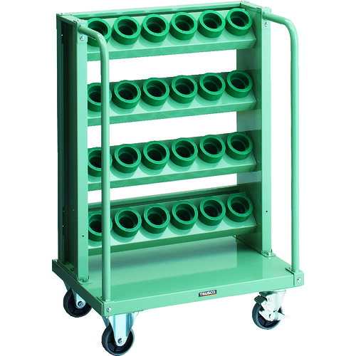 【貨物輸送別途】【直送品】TRUSCO ツーリング手押し車 HSK63A BT40 NT40兼用 4段 24個納める VTLW-E47