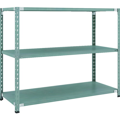 【送料別途】【直送品】TRUSCO CB型セミボルトレス軽量棚 1500X600XH1200 3段 グリーン CB-4563-GN 20,459円