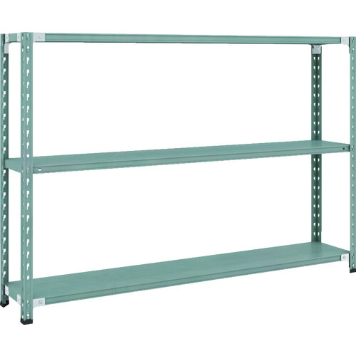 【貨物輸送別途】【直送品】TRUSCO CB型セミボルトレス軽さ棚 1800X300XH1200 3段 緑であること CB-4633-GN 花・ガーデン・DIY-研究・実験用品-ワゴン・ラック