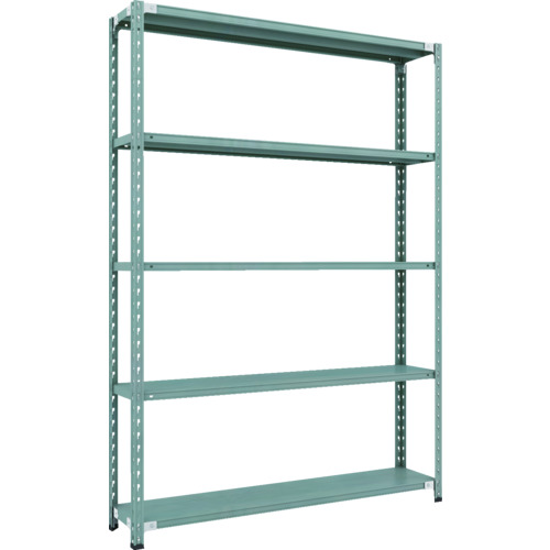 【送料別途】【直送品】TRUSCO CB型セミボルトレス軽量棚 1500X300XH21005段 グリーン CB-7535-GN
