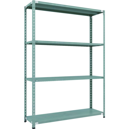 【送料別途】【直送品】TRUSCO CB型セミボルトレス軽量棚 1500X450XH21004段 グリーン CB-7544-GN