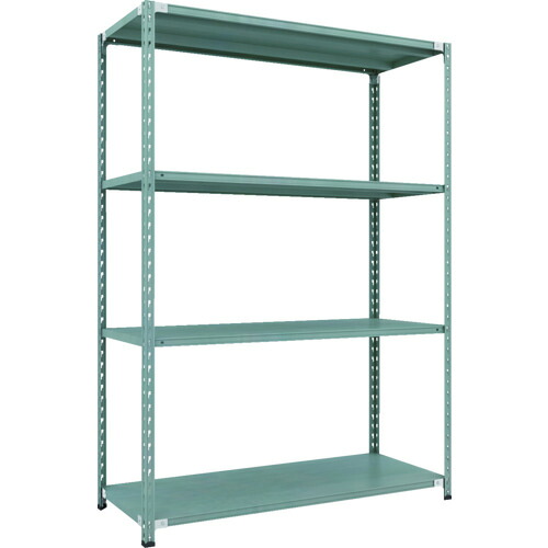 【送料別途】【直送品】TRUSCO CB型セミボルトレス軽量棚 1500X600XH21004段 グリーン CB-7564-GN｜工具屋「まいど！」