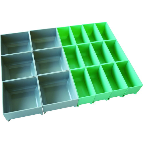 TRUSCO 労働者階級用段積み御徒面子 STACK BLOCK 一部分入れもの 420X70 E印字機 SB-PT42B-E