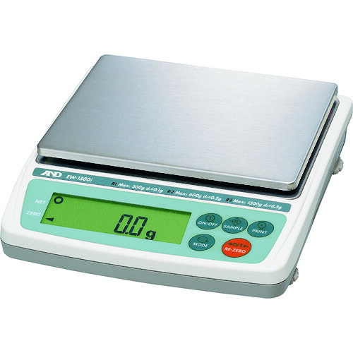 【欠品中9月上旬予定】【送料別途】【直送品】A&D パーソナル天びん EW1500i 一般校正付 EW1500I-JA-00A00